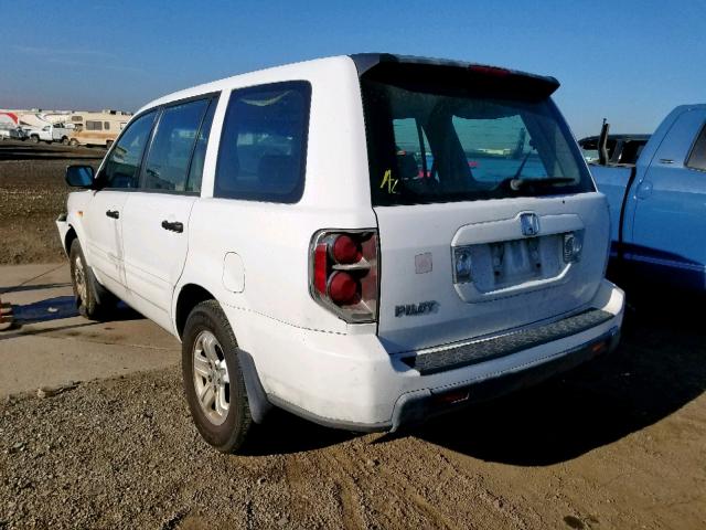 5FNYF281X6B026190 - 2006 HONDA PILOT LX WHITE photo 3