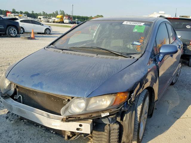 1HGFA16898L079335 - 2008 HONDA CIVIC EX BLUE photo 2