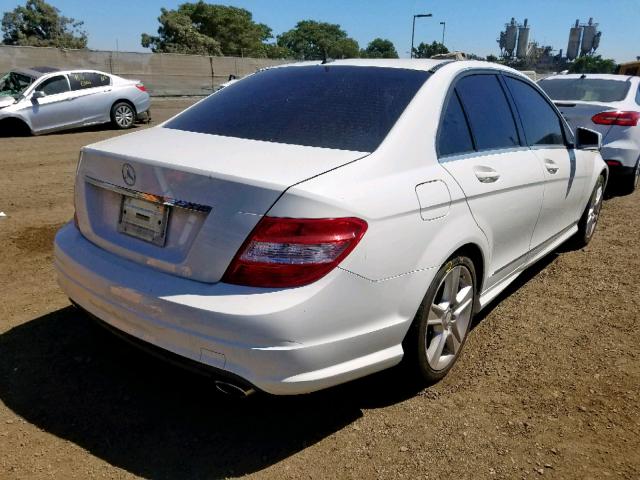 WDDGF5EB2AF467722 - 2010 MERCEDES-BENZ C 300 WHITE photo 4