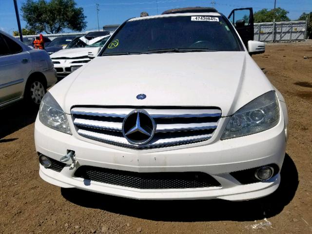 WDDGF5EB2AF467722 - 2010 MERCEDES-BENZ C 300 WHITE photo 9