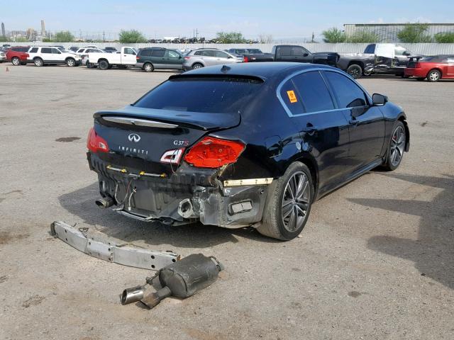 JN1CV6AP3AM409443 - 2010 INFINITI G37 BASE BLACK photo 4