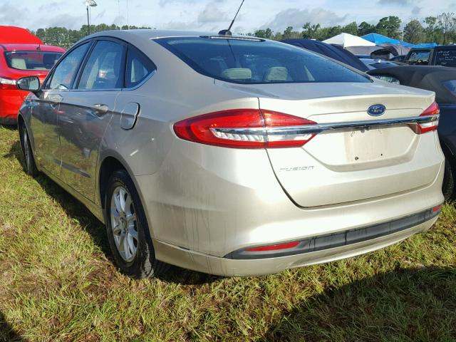 3FA6P0G71HR240152 - 2017 FORD FUSION S TAN photo 3