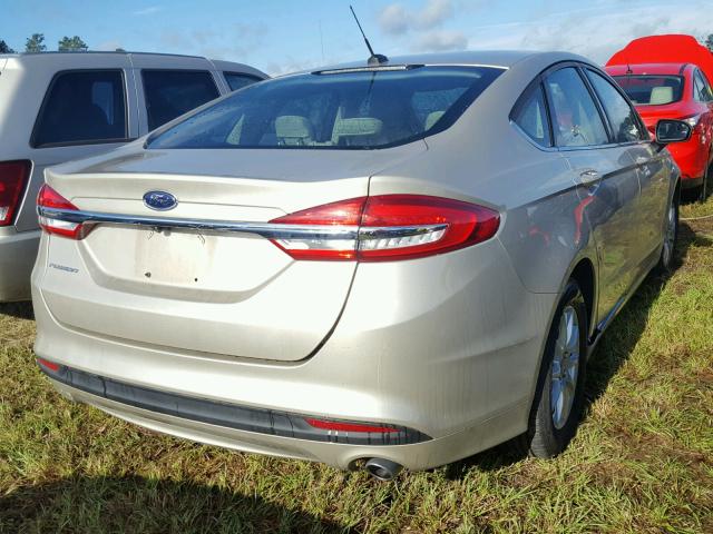 3FA6P0G71HR240152 - 2017 FORD FUSION S TAN photo 4