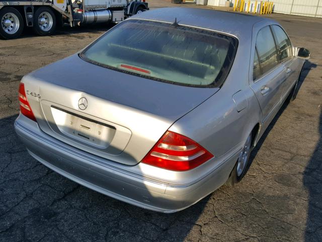 WDBNG70J32A295173 - 2002 MERCEDES-BENZ S 430 SILVER photo 4