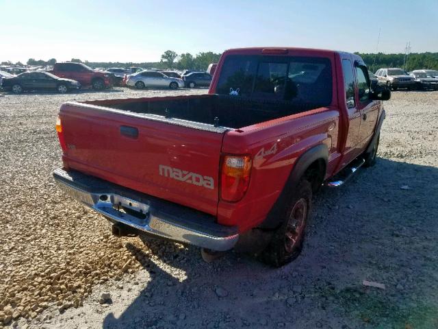 4F4ZR47E44TM12214 - 2004 MAZDA B4000 CAB RED photo 4