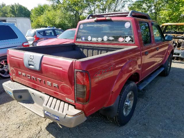 1N6ED27Y83C423605 - 2003 NISSAN FRONTIER C RED photo 4