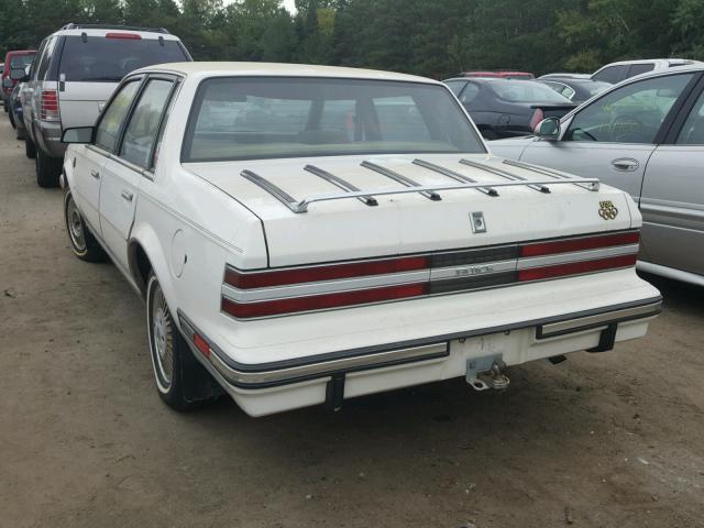 1G4AL19E1E6452295 - 1984 BUICK CENTURY LI WHITE photo 3