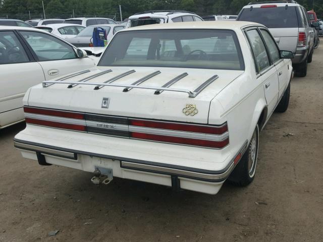 1G4AL19E1E6452295 - 1984 BUICK CENTURY LI WHITE photo 4