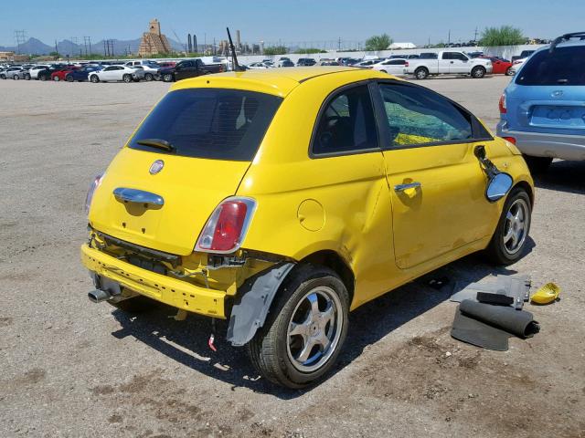 3C3CFFAR6CT310368 - 2012 FIAT 500 POP YELLOW photo 4