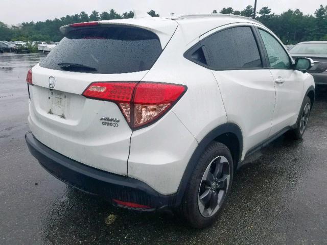 3CZRU6H77JM714622 - 2018 HONDA HR-V EXL WHITE photo 4