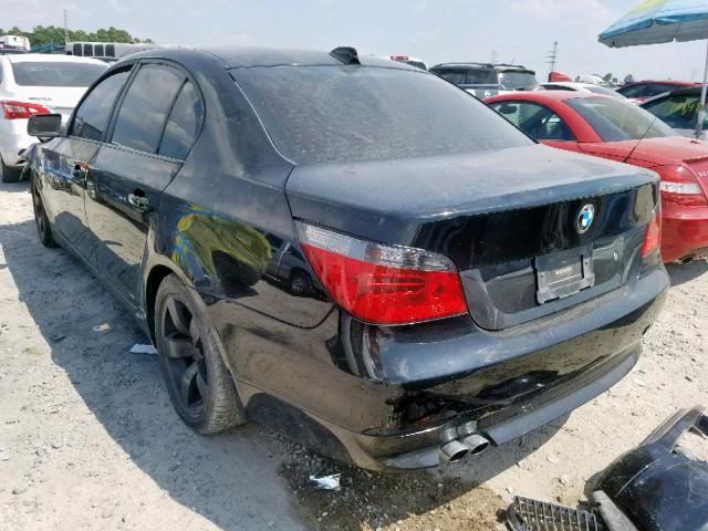 WBANE53547CW60768 - 2007 BMW 525 I BLACK photo 3