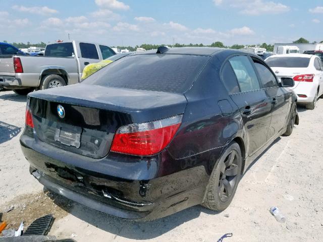 WBANE53547CW60768 - 2007 BMW 525 I BLACK photo 4