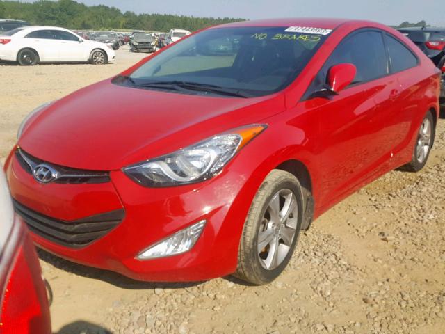 KMHDH6AE6DU020061 - 2013 HYUNDAI ELANTRA CO RED photo 2