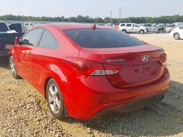 KMHDH6AE6DU020061 - 2013 HYUNDAI ELANTRA CO RED photo 3