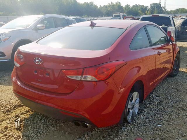 KMHDH6AE6DU020061 - 2013 HYUNDAI ELANTRA CO RED photo 4