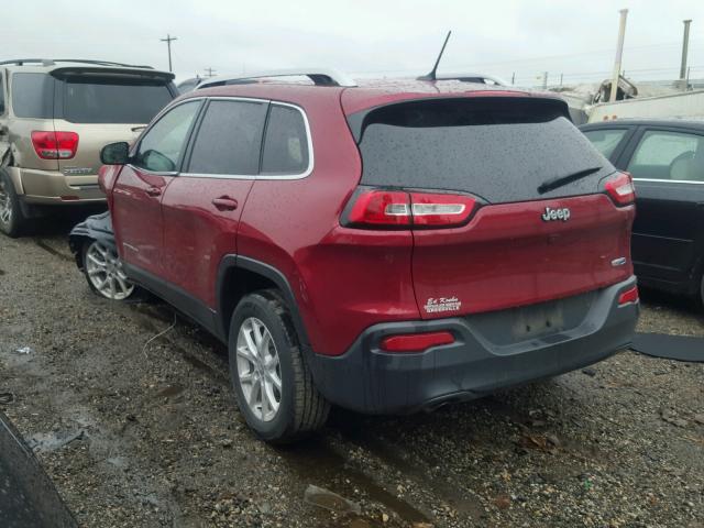 1C4PJLCB9HW653106 - 2017 JEEP CHEROKEE L RED photo 3