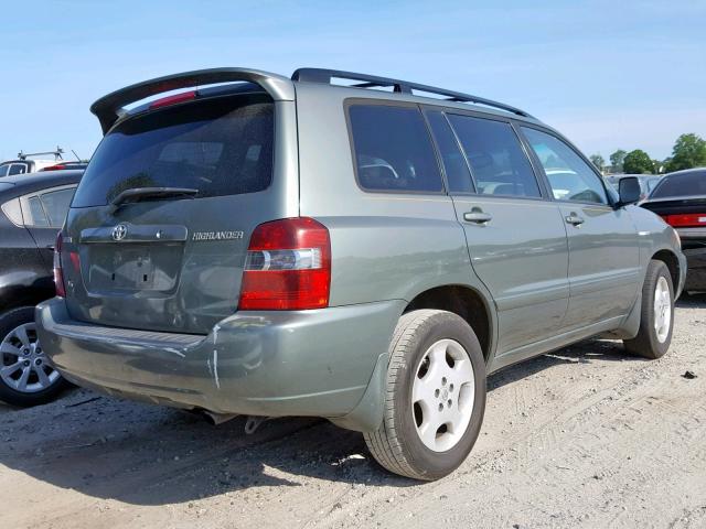 JTEDP21AX60104810 - 2006 TOYOTA HIGHLANDER GREEN photo 4