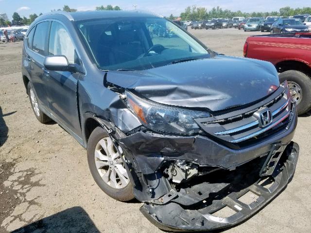 2HKRM4H71EH647778 - 2014 HONDA CR-V EXL GRAY photo 1