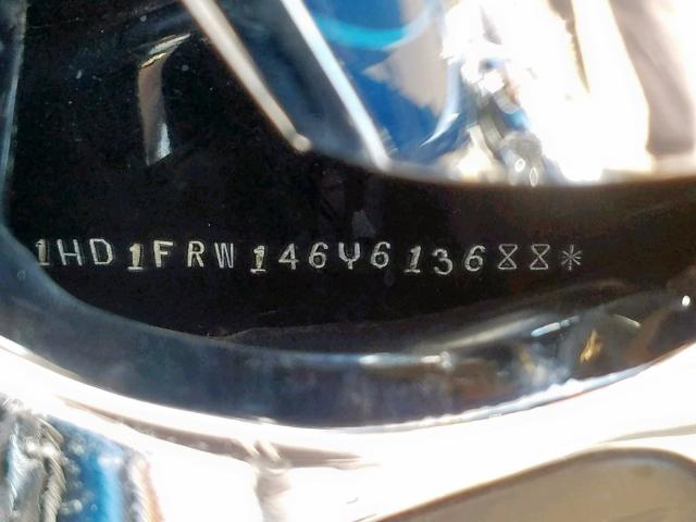 1HD1FRW146Y613688 - 2006 HARLEY-DAVIDSON FLHRCI BLUE photo 10