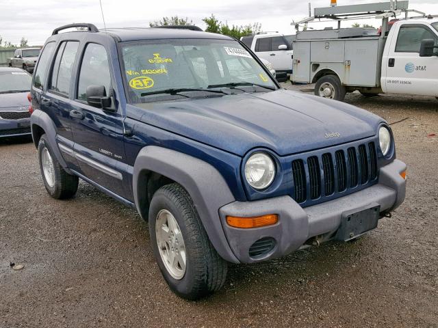 1J4GL48K83W512264 - 2003 JEEP LIBERTY SP BLUE photo 1