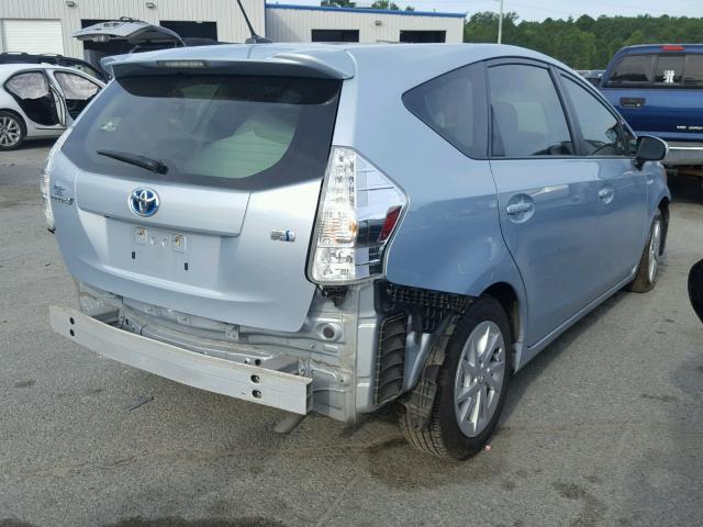 JTDZN3EUXD3218540 - 2013 TOYOTA PRIUS V BLUE photo 4