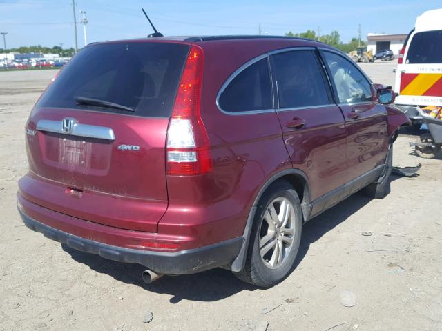 5J6RE4H74AL030324 - 2010 HONDA CR-V EXL MAROON photo 4