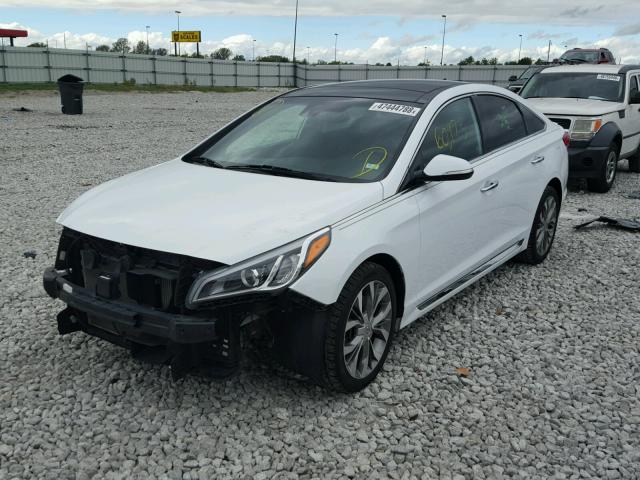 5NPE34AB4FH112946 - 2015 HYUNDAI SONATA SPO WHITE photo 2