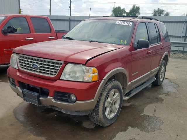 1FMZU74K74ZA66557 - 2004 FORD EXPLORER E MAROON photo 2