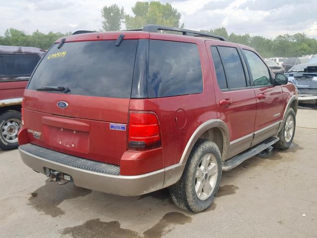 1FMZU74K74ZA66557 - 2004 FORD EXPLORER E MAROON photo 4