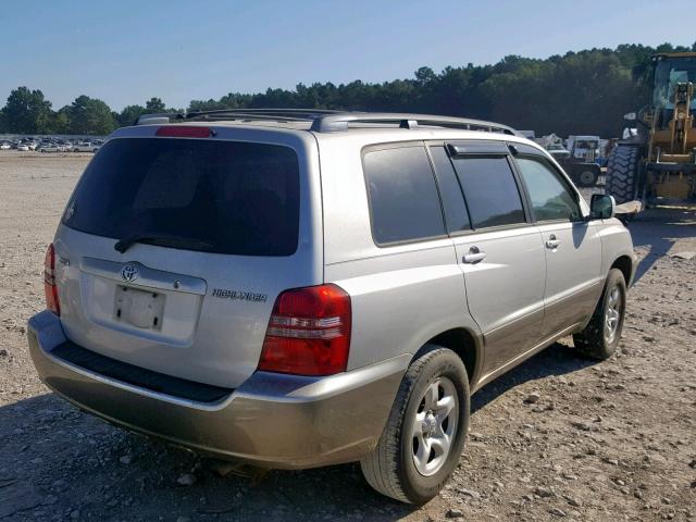 JTEGD21A220037541 - 2002 TOYOTA HIGHLANDER SILVER photo 4