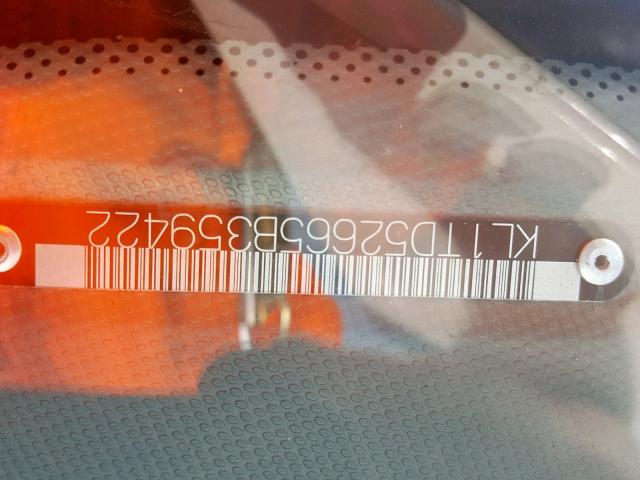 KL1TD52665B359422 - 2005 CHEVROLET AVEO BASE თეთრი ფოტო 10