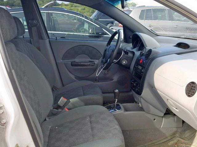 KL1TD52665B359422 - 2005 CHEVROLET AVEO BASE თეთრი ფოტო 5