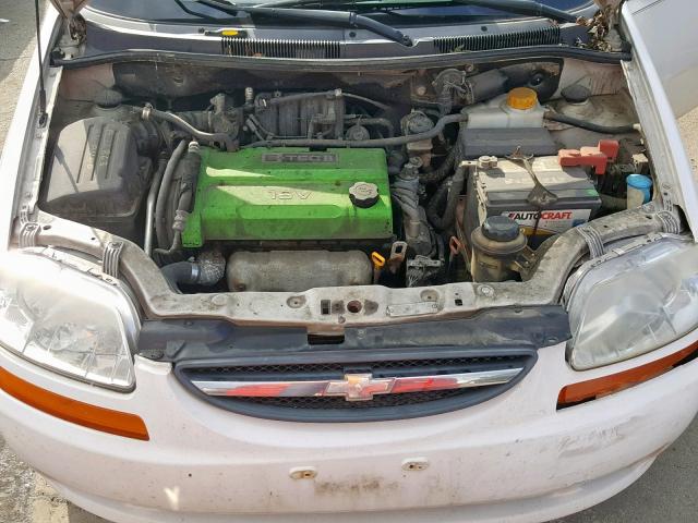 KL1TD52665B359422 - 2005 CHEVROLET AVEO BASE თეთრი ფოტო 7