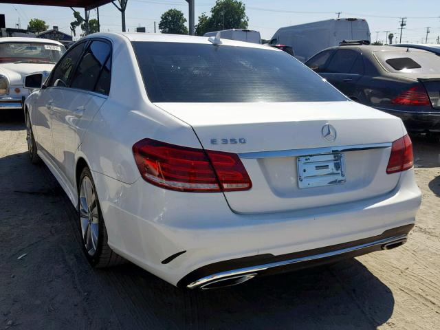 WDDHF5KB0EA816999 - 2014 MERCEDES-BENZ E 350 WHITE photo 3