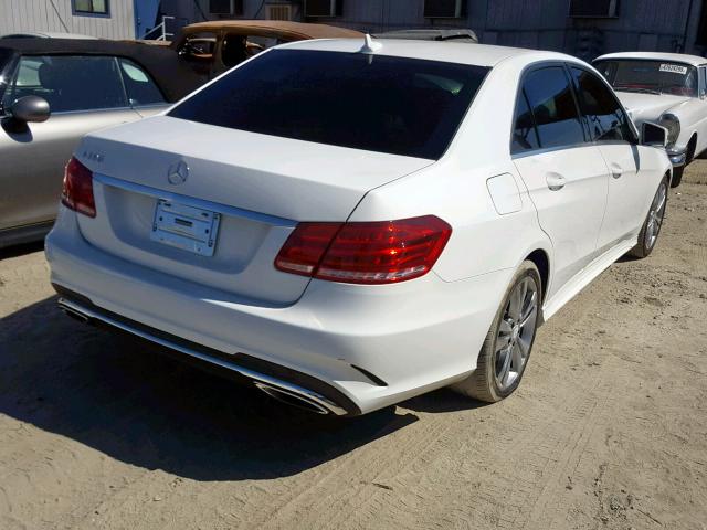 WDDHF5KB0EA816999 - 2014 MERCEDES-BENZ E 350 WHITE photo 4