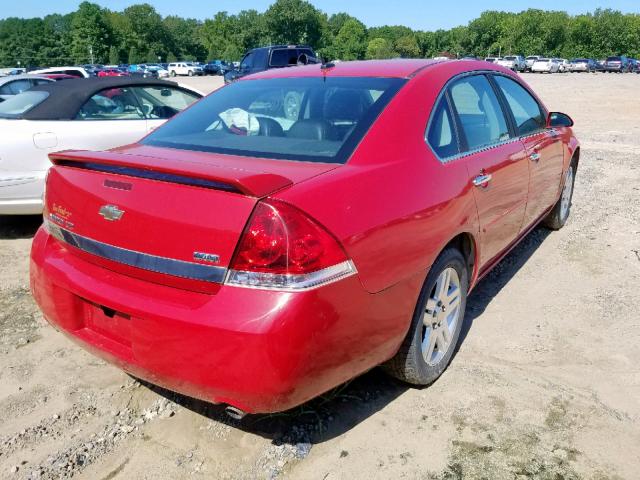 2G1WU583881200000 - 2008 CHEVROLET IMPALA LTZ RED photo 4