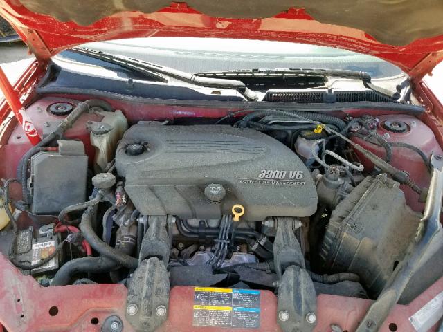 2G1WU583881200000 - 2008 CHEVROLET IMPALA LTZ RED photo 7