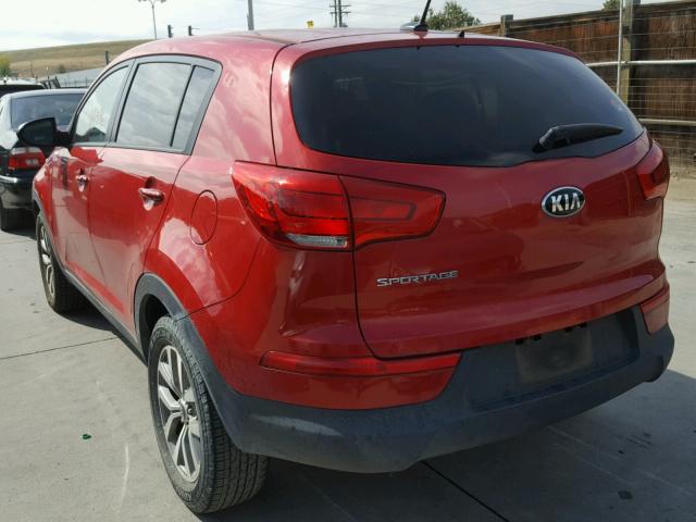 KNDPB3AC6F7689299 - 2015 KIA SPORTAGE L RED photo 3