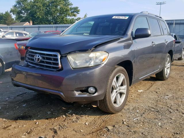 JTEDS43A982047773 - 2008 TOYOTA HIGHLANDER GRAY photo 2