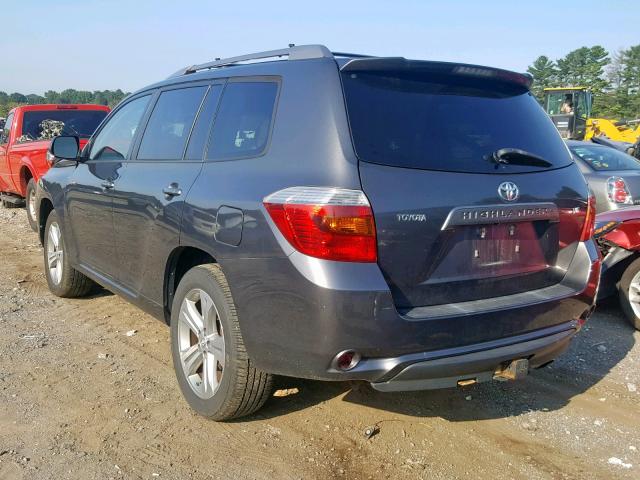 JTEDS43A982047773 - 2008 TOYOTA HIGHLANDER GRAY photo 3