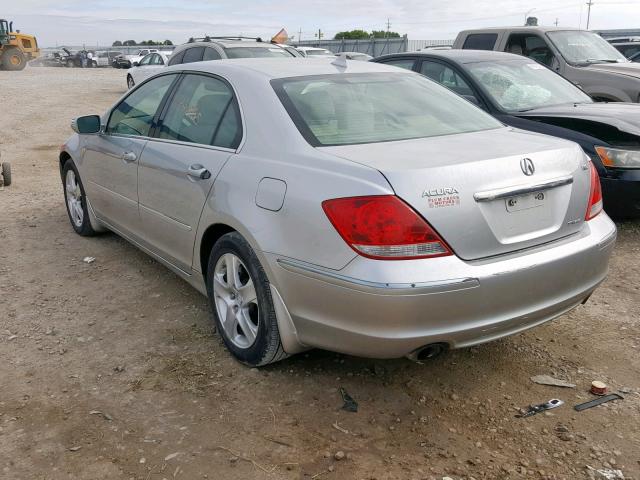 JH4KB16587C000654 - 2007 ACURA RL SILVER photo 3