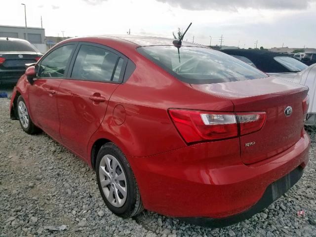 KNADM4A35H6021955 - 2017 KIA RIO LX RED photo 3