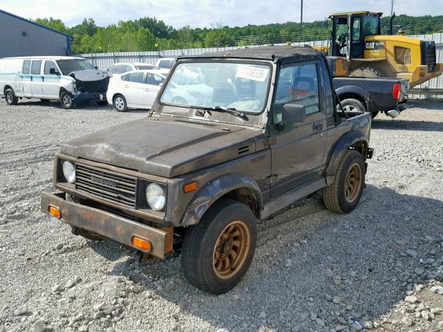 JS3JC51C3K4292144 - 1989 SUZUKI SAMURAI BLACK photo 2