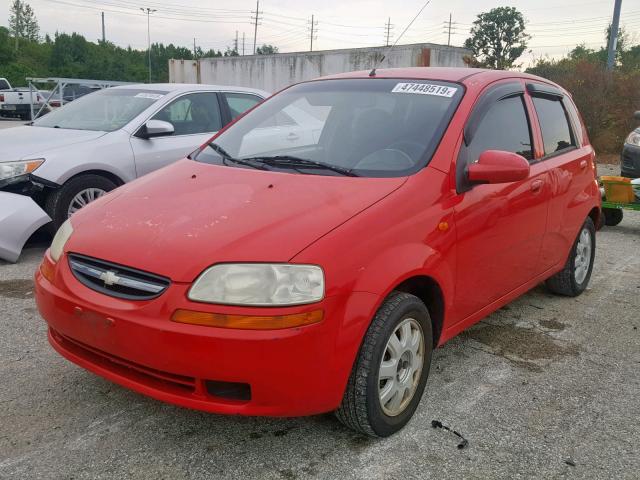 KL1TJ62684B244611 - 2004 CHEVROLET AVEO LS RED photo 2