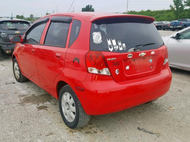 KL1TJ62684B244611 - 2004 CHEVROLET AVEO LS RED photo 3