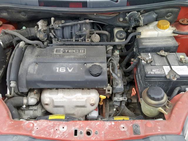 KL1TJ62684B244611 - 2004 CHEVROLET AVEO LS RED photo 7