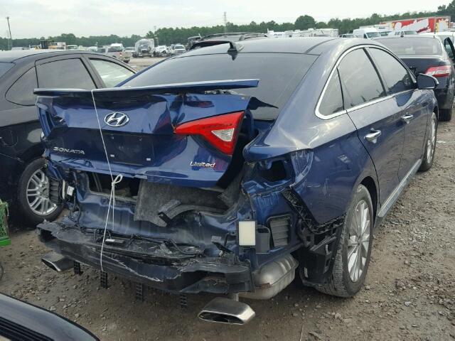 5NPE34AF7FH229858 - 2015 HYUNDAI SONATA SPO BLUE photo 4