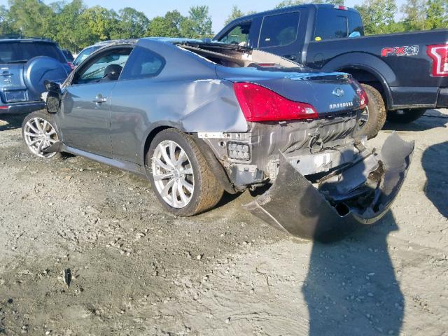 JNKCV64E28M106380 - 2008 INFINITI G37 BASE GRAY photo 3