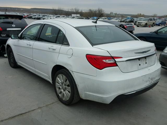 1C3CCBABXCN210035 - 2012 CHRYSLER 200 LX WHITE photo 3