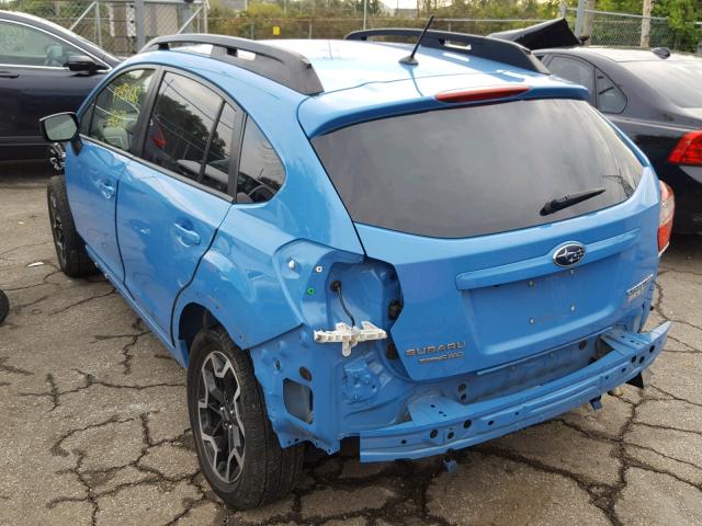 JF2GPAAC5G9260863 - 2016 SUBARU CROSSTREK BLUE photo 3